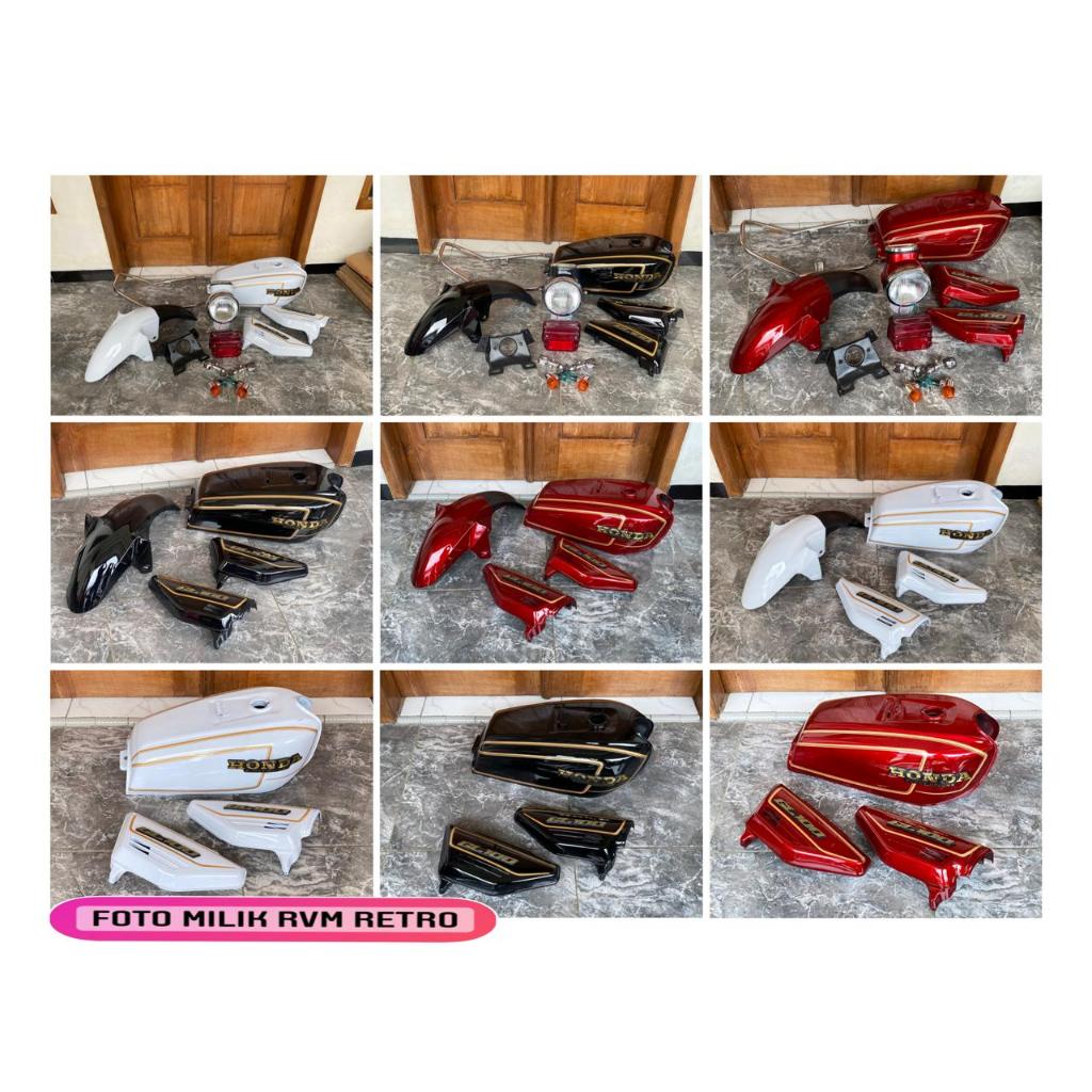 Paket Body Honda GL100 Satu Set Komplit paket full GL100 Cat Terlaris