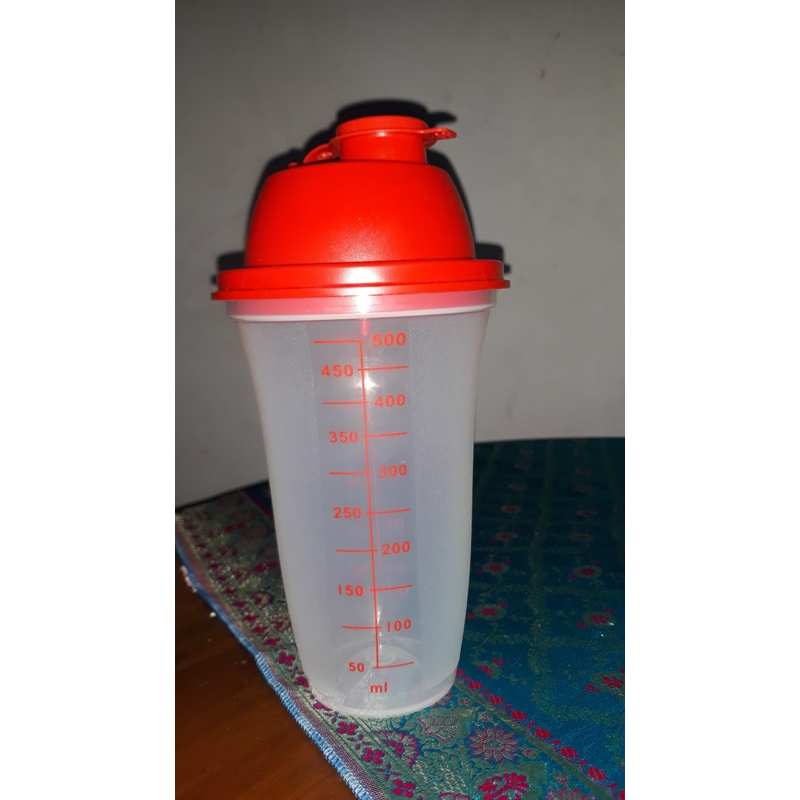 BARU Tupperware botol shaker tutup merah 500ml