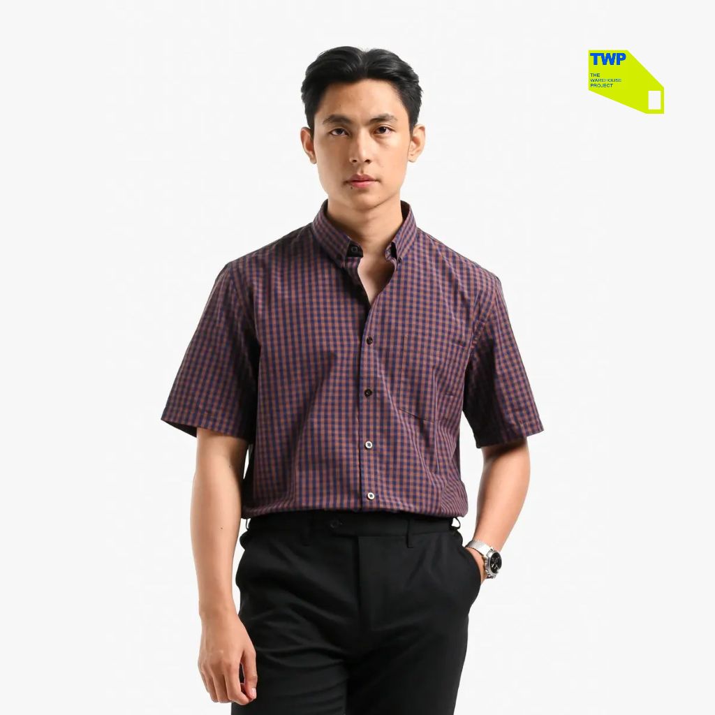 TWP Vichy Shirt Short Sleeve Kemeja Pria Lengan Pendek Heymale