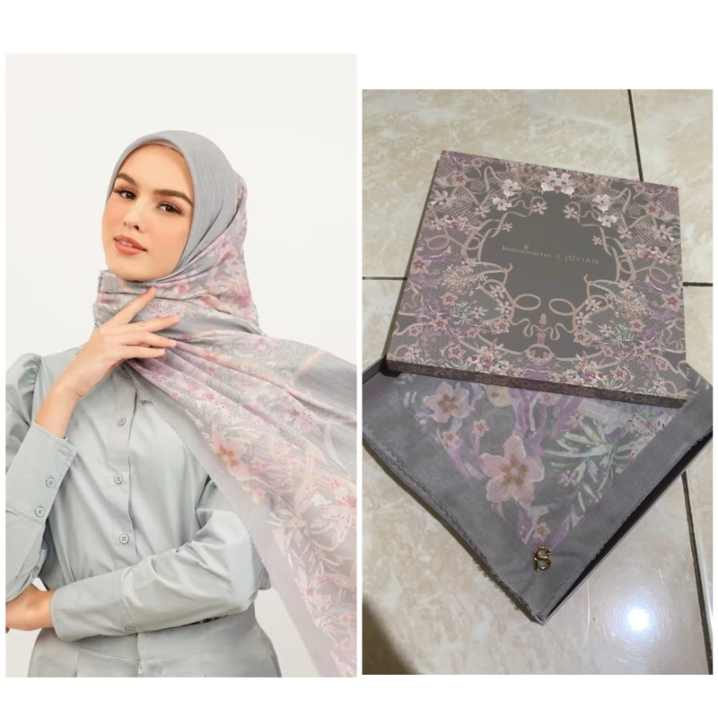 Preloved Scarf Paradiso Buttonscarves x Jovian - Edelweiss