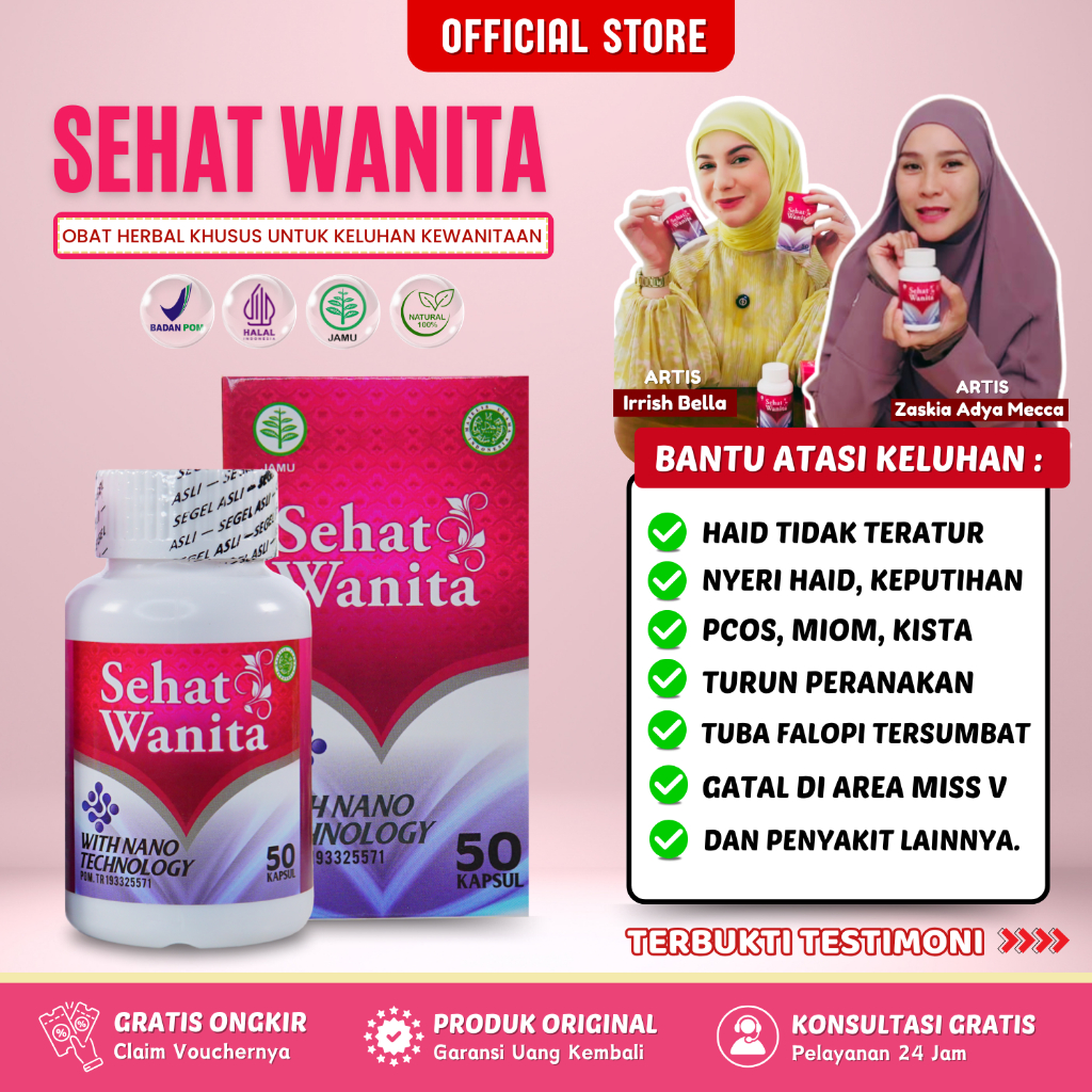 SEHAT WANITA Original Obat Herbal Khusus Atasi Masalah Kewanitaan Promil Pelancar Haid