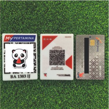 (AKRILIK) BARCODE MY PERTAMINA DAN QRIS QR CODE PEMBAYARAN MODEL KTP/ATM