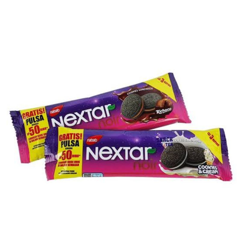 

NABATI NEXTAR NOIR COOKIES AND CREAM 1 PACK ISI 10 PCS