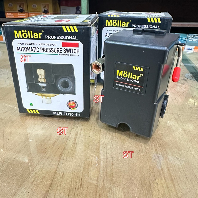 MOLLAR Otomatis Kompresor Angin 1 Lubang Way Automatic Pressure Switch Compressor For Swan Shark 1/4