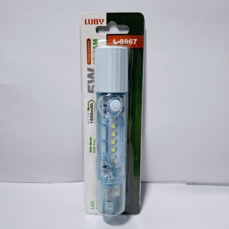Senter Tangan Luby L-8967 'Zoom'-Senter Tangan Luby-5Watt-Senter Cahaya Putih