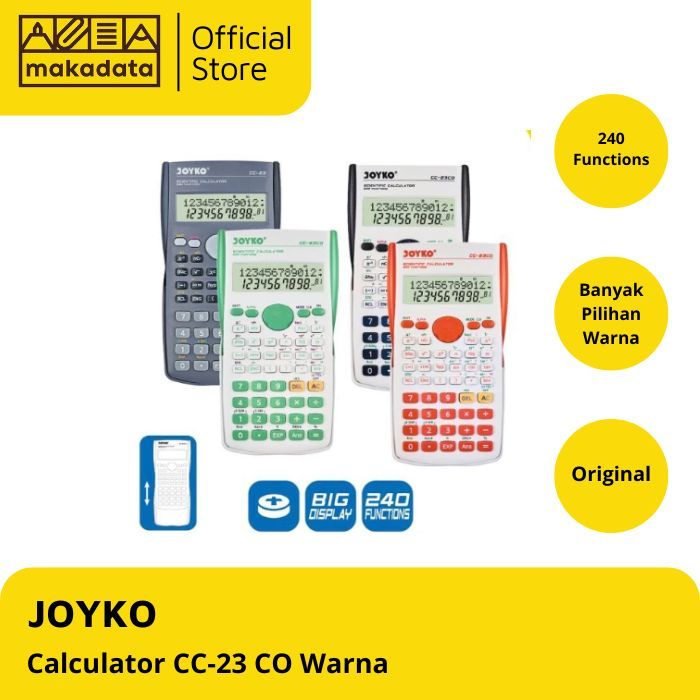 

CALCULATOR CC-23CO | KALKULATOR JOYKO CC 23-CO SCIENTIFIC WARNA MURAH