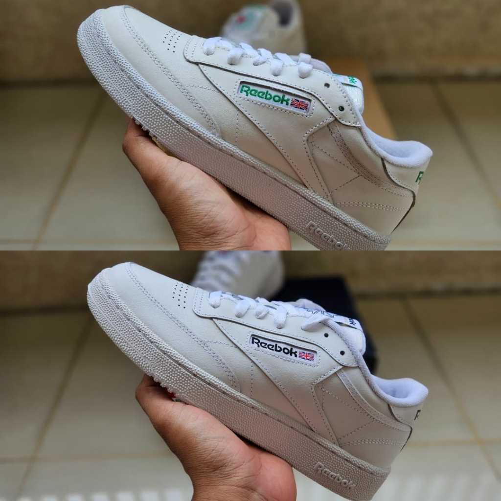 Reebok Club C 85 White Green / Sepatu Reebok Pria Wanita Unisex / Sepatu Reebok Club C White Black