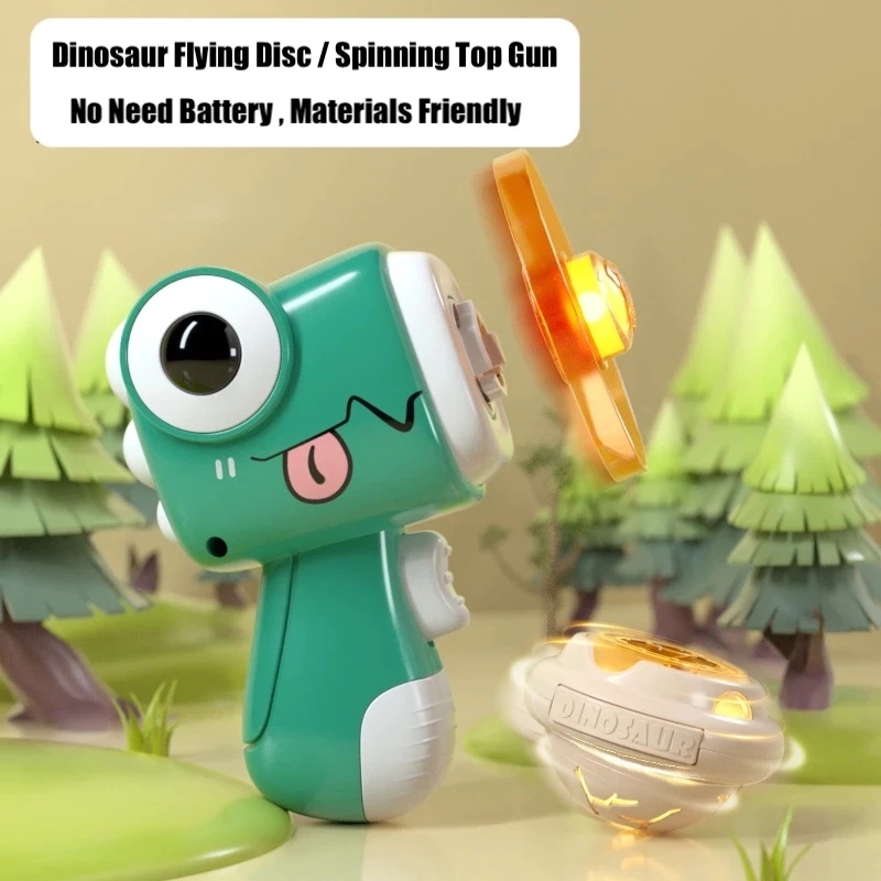 [Warungmainan] [Wm404] Mainan Anak Pistol Gasing Putar Spinning Toys Pistol Ketapel Cute Dino