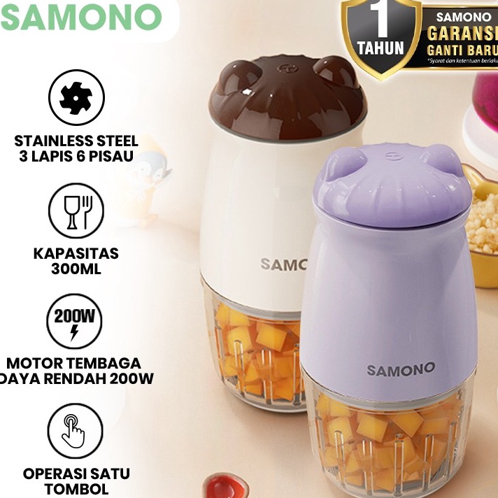 KF7 Flash SAMONO Food Processor Food Chopper 3ml Mesin Penghalus Daging dan Buah Garansi Resmi 1 Tah
