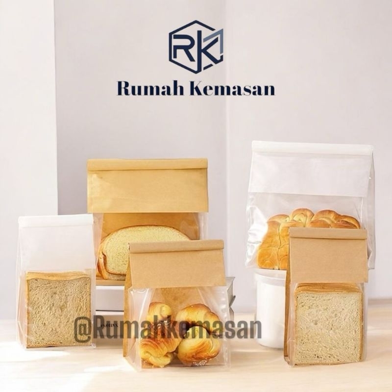 

PAPERBAG ROTI | KANTONG ROTI PREMIUM | TOAST BAG FLAT BOTTOM WIRE SEAL