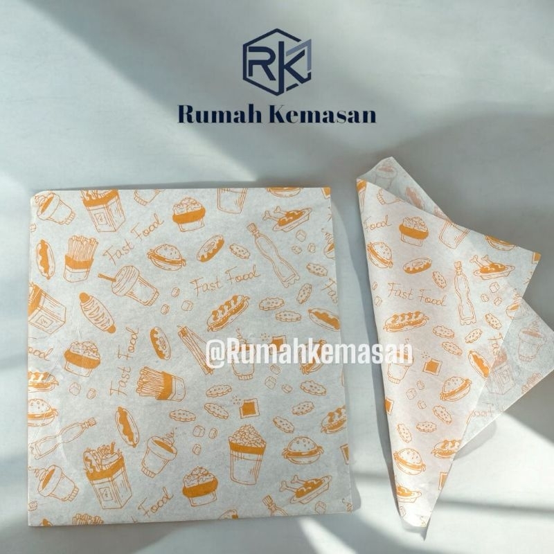 

[100 LEMBAR] MG PAPER MOTIF ORANGE | KERTAS NASI KFC