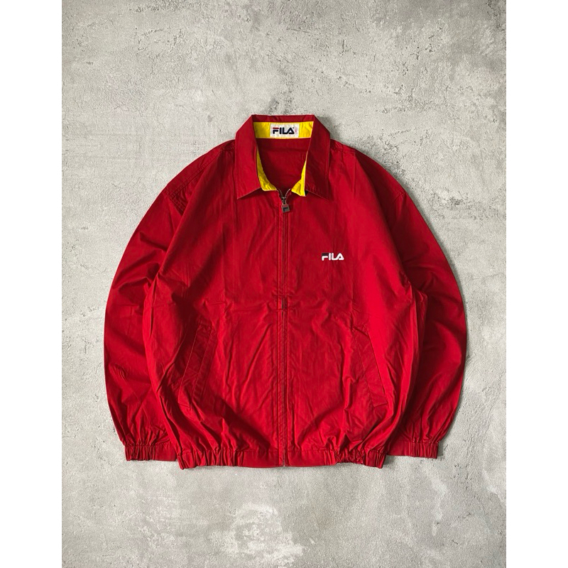 Vintage Fila Heritage Harrington Work Jacket Red
