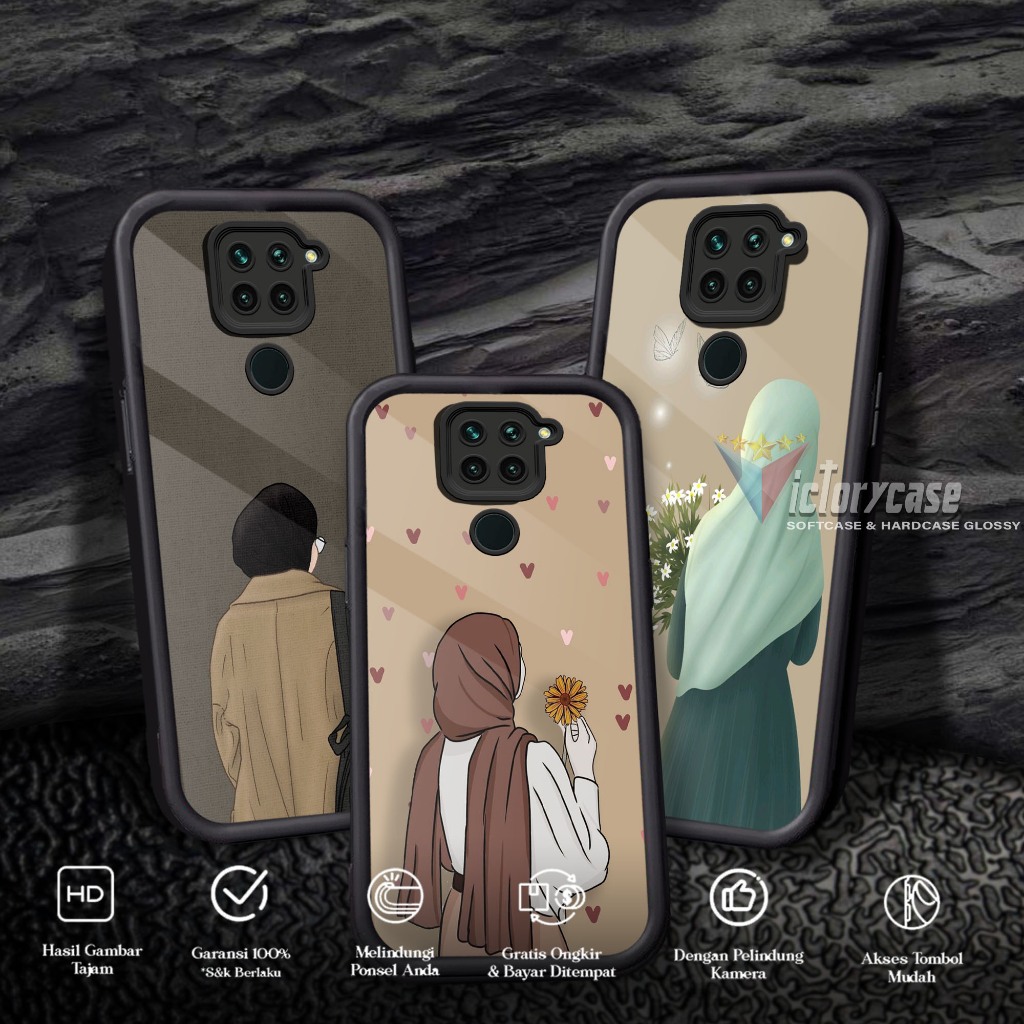 Softcase Glass kaca untuk REDMI NOTE 9 NOTE 10X HJB Casing Handphone Case Procamera