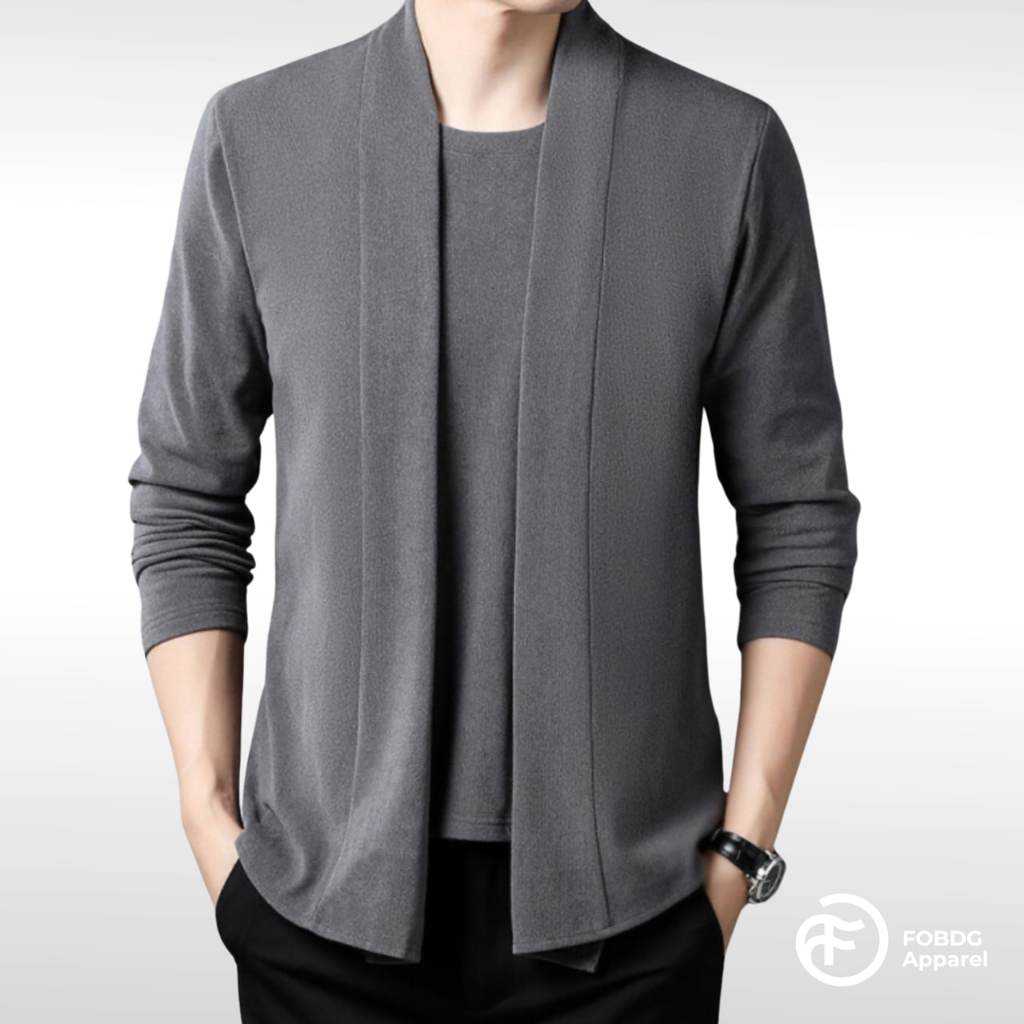 Fobdg Blazer Matoa Abu Bahan Kaos Lengan Panjang