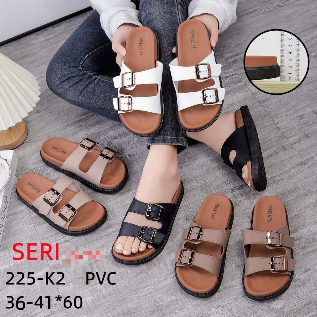 Sandal Jelly Sandal slop wanita | Sandal slop Wanita Jelly Empuk | Sandal Jelly 225-x2 sandal kekini