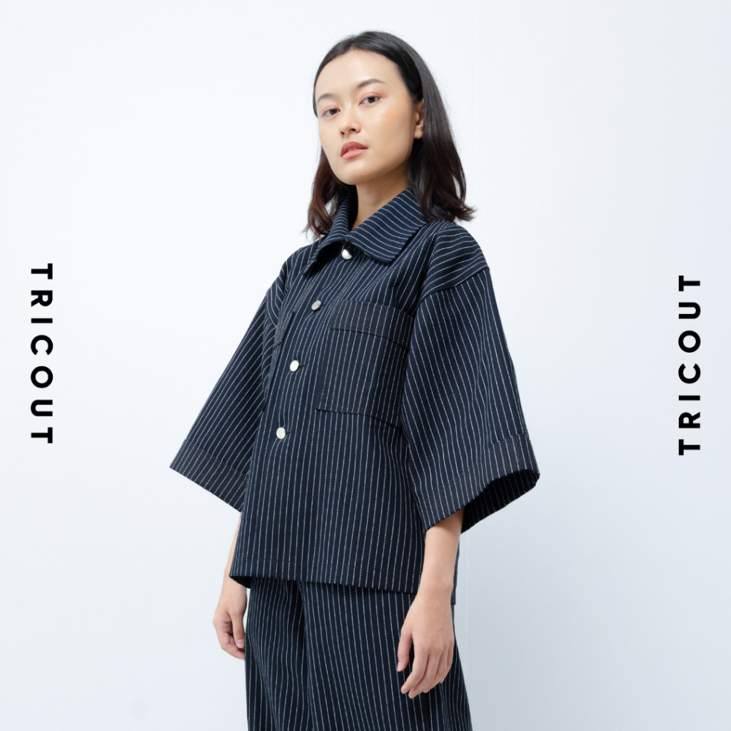 NARA WABASH SHIRT KEMEJA OVERSIZE DENIM by TRICOUT