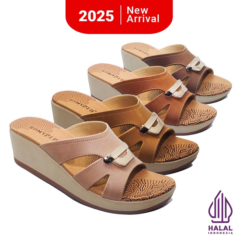 Homyped Adeeva N61 Sandal Wanita hak 6cm nyaman empuk antislip sandal wanita terbaru slop homyped 20