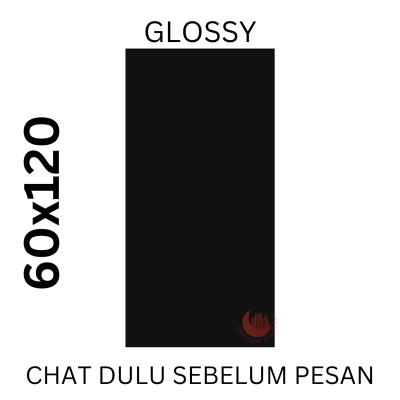 GRANITE 60x120 SUPER BLACK/ HITAM POLOS  /KERAMIK LANTAI / KERAMIK MEJA / KERAMIK KILAT / MOTIF POLO