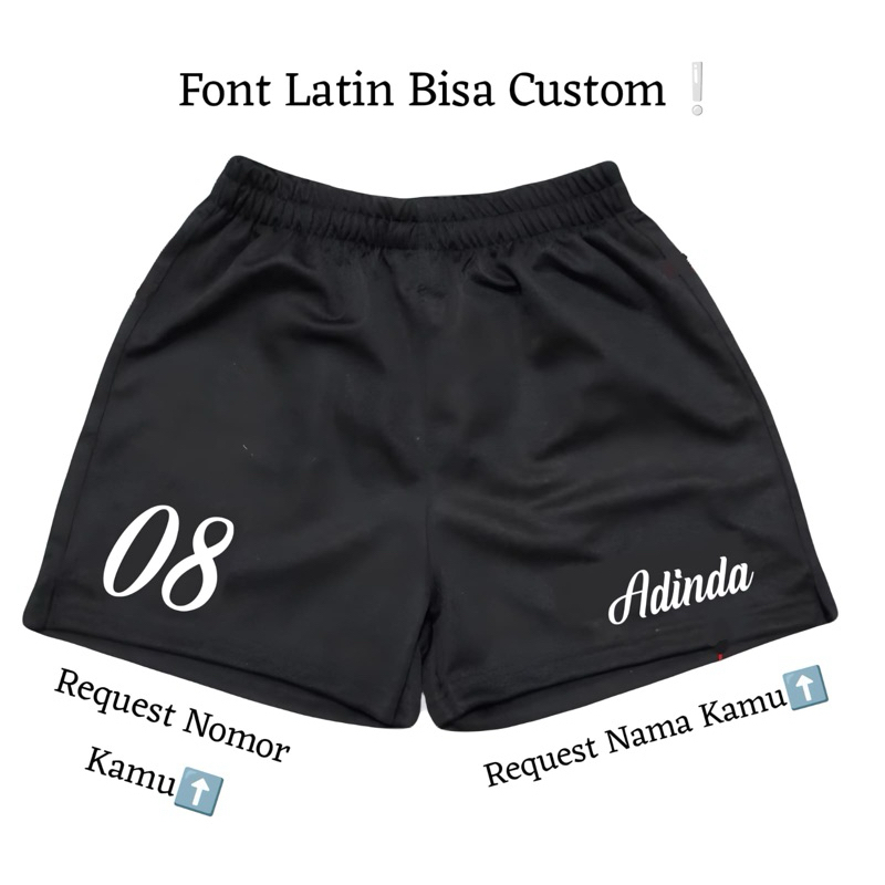 Celana Voli Custom Nama Nomor/ Request Nama dan Nomor/ Custom Nama Voli Cewek Cowok/ Custom Nama