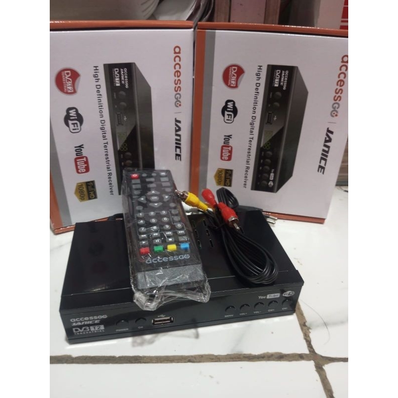set top box janice accessGo DVB T2 PENYALUR SIARAN DIGITAL / STB JANICE ACCESSGO
