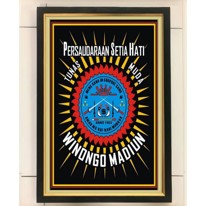 hiasan dinding poster PSHW winongo plus bingkai ukuran 53×35
