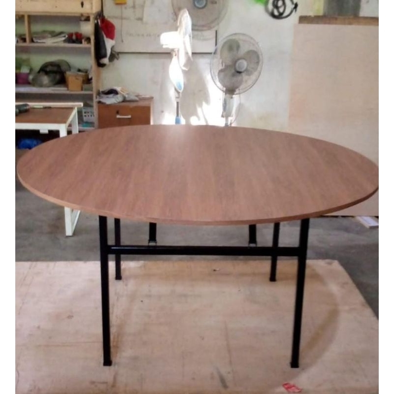 Meja lipat bulat IBM ukuran d. 120