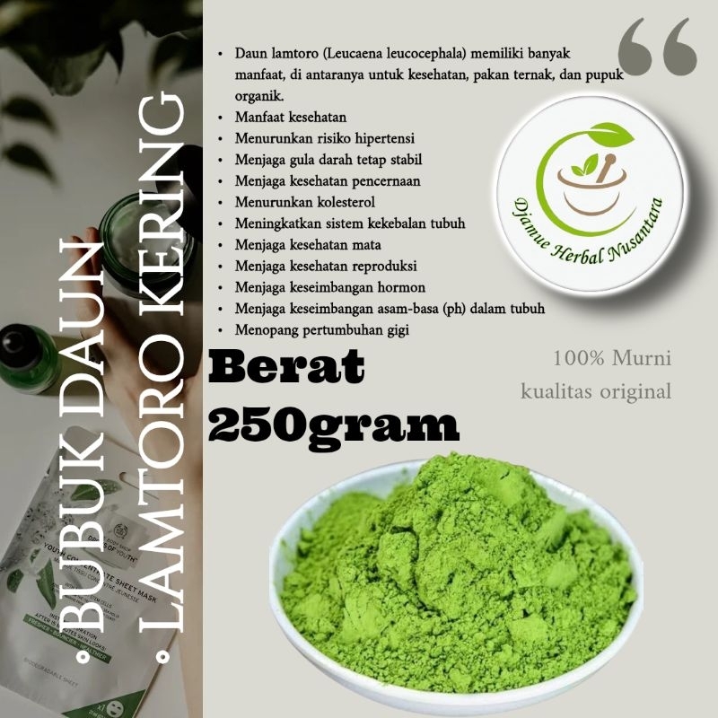 

bubuk daun lamtoro 250 gram (Leucaena leucocephala) grade A