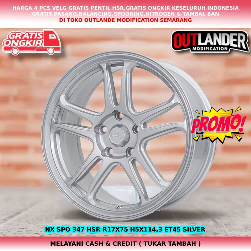 Velg Mobil Ring 17 Xpander Rush Civic Alphard Camry HSR Nx Spo R17 Black / Velg Mobil Innova Ring17
