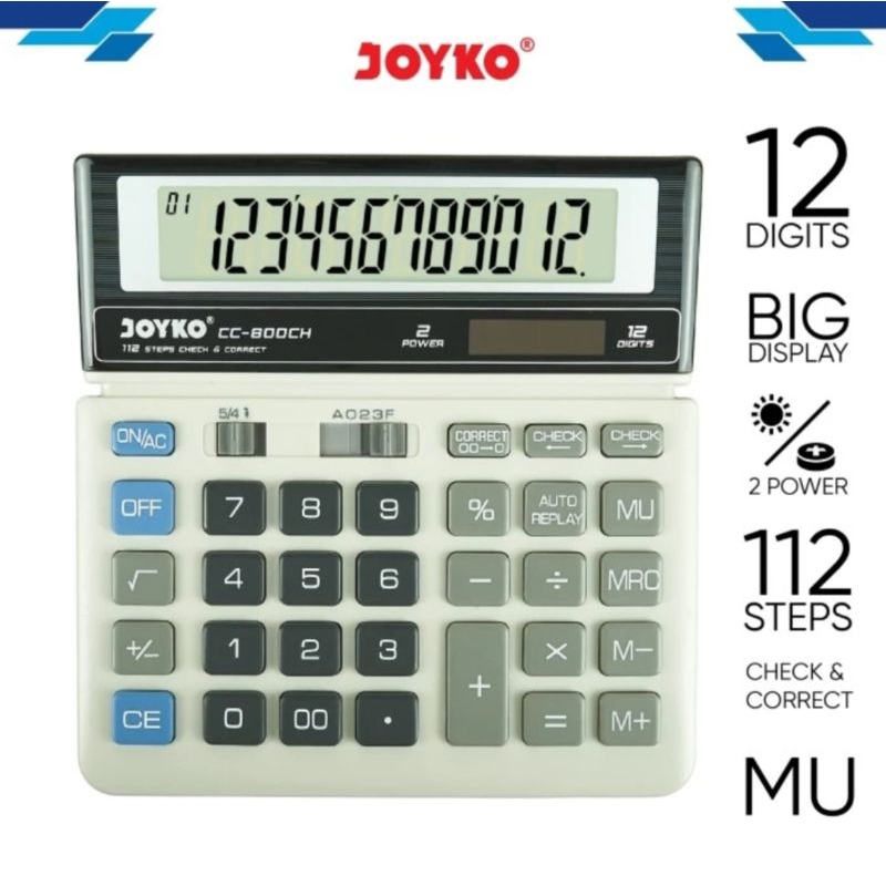 

Calculator Kalkulator Joyko CC-800CH 12 Digits Check Correct