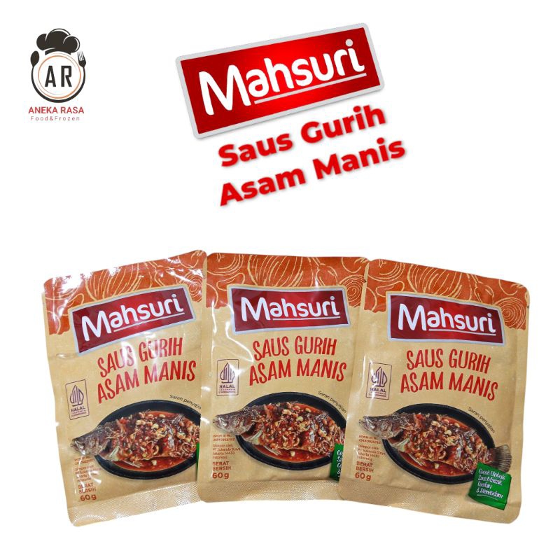 

Mahsuri Saus Saset Gurih Asam Manis 60 g ED : 21-10-2025