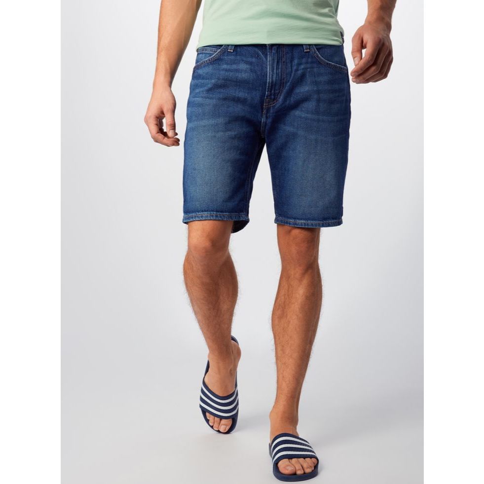 Celana Jeans Pendek Pria Bahan Denim Melar