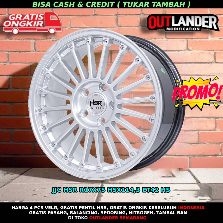 Velg Mobil Ring 17 Stream Odyssey Xpander Accord HSR JJC R17 Hyper Silver / Velg Mobil Innova R17