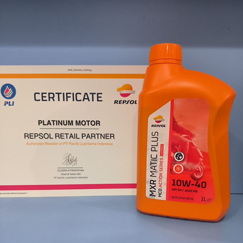 OLI REPSOL MXR MATIC PLUS 1L 10W-40 OLI MATIC SEMI SYNTHETIC ORIGINAL