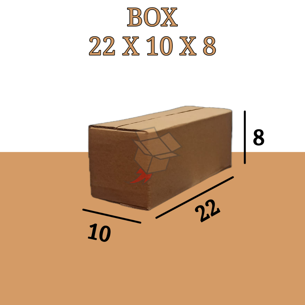 

Kardus Polos Karton Box Coklat DieCut 22 x 10 x 8