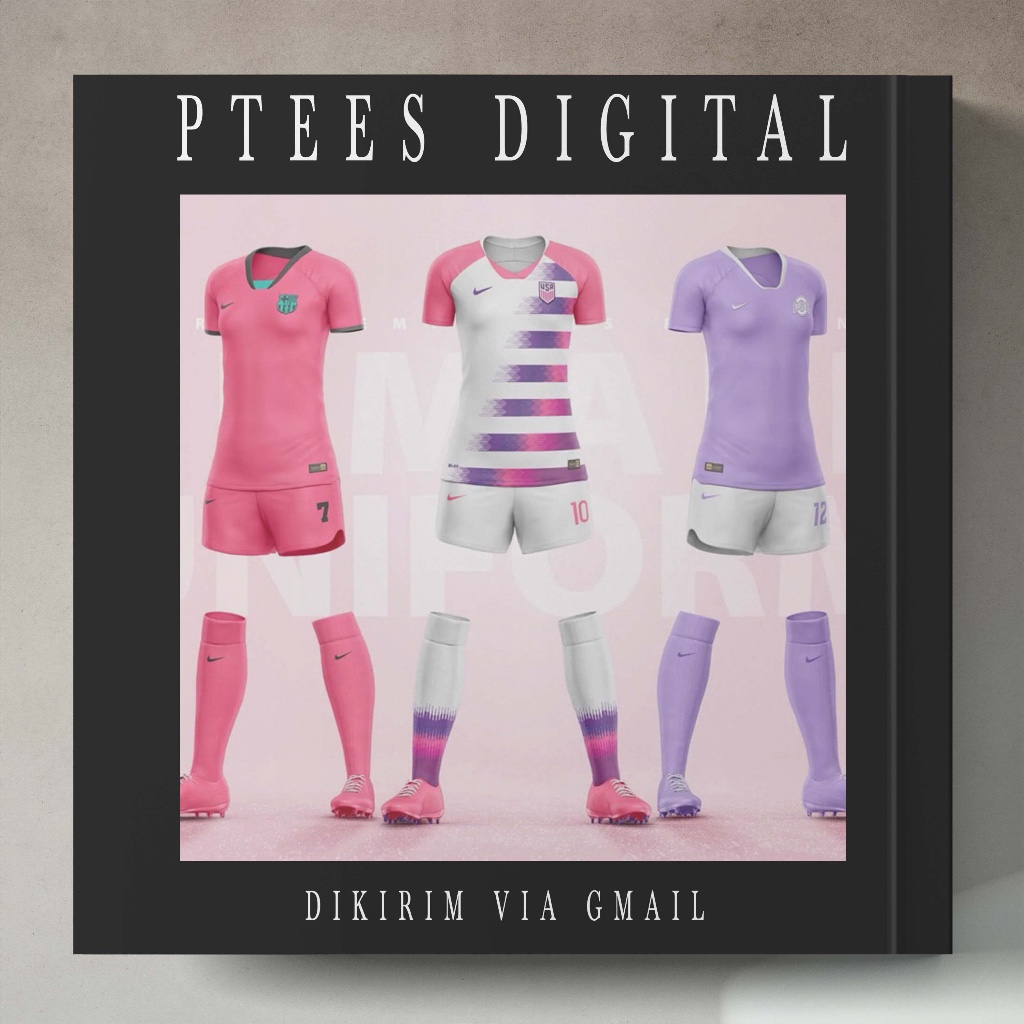 PD0736 - FEMALE SOCCER UNIFORM TEMPLATE - PSD PHOTOSHOP - MOCKUP MOCKUPS WOMAN WOMEN FOOTBALL SPORT