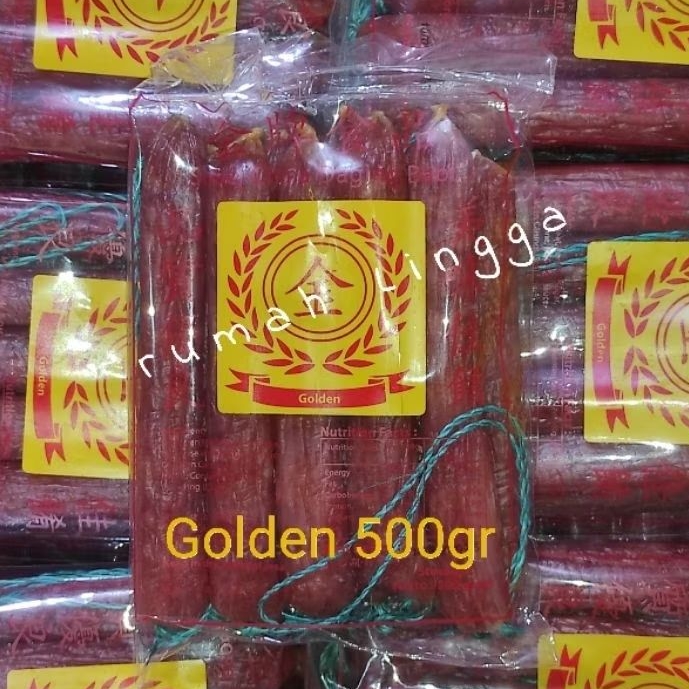 

Lapchiong 500 gram merk Golden Lapciong Lapjiong Lapchong Lapcong Sosis Babi Non Halal