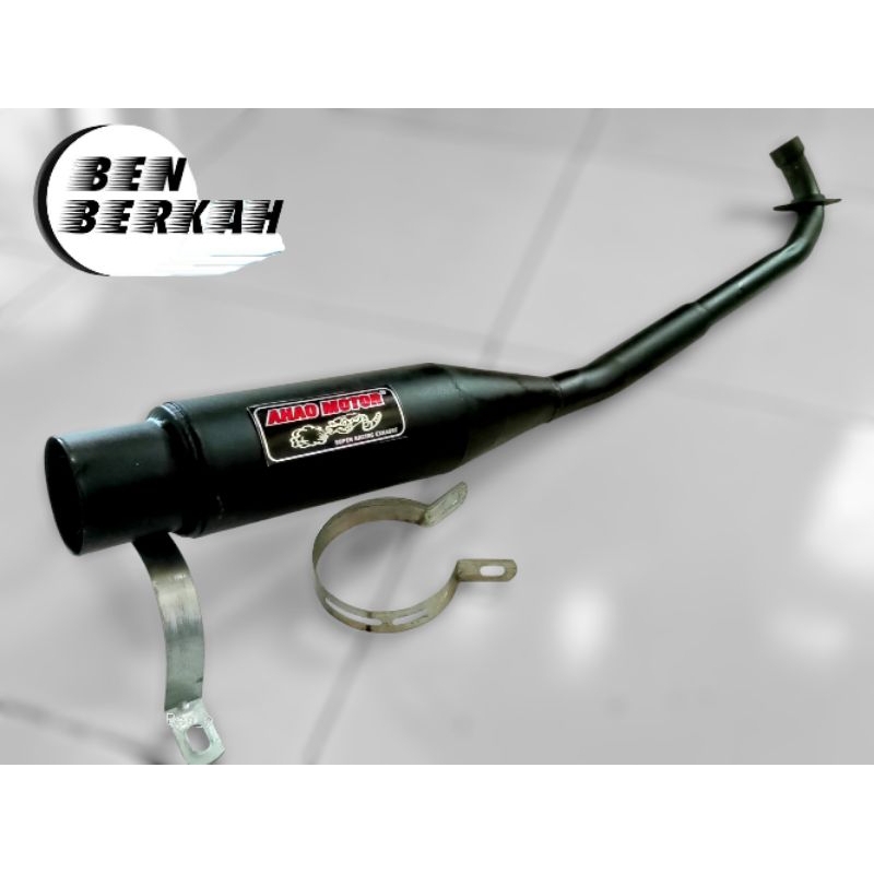 knalpot racing AHAU hitam pemakaian Jupiter Jupiter Z Vega Vega R Vega ZR smash Shogun c70 Supra x 1