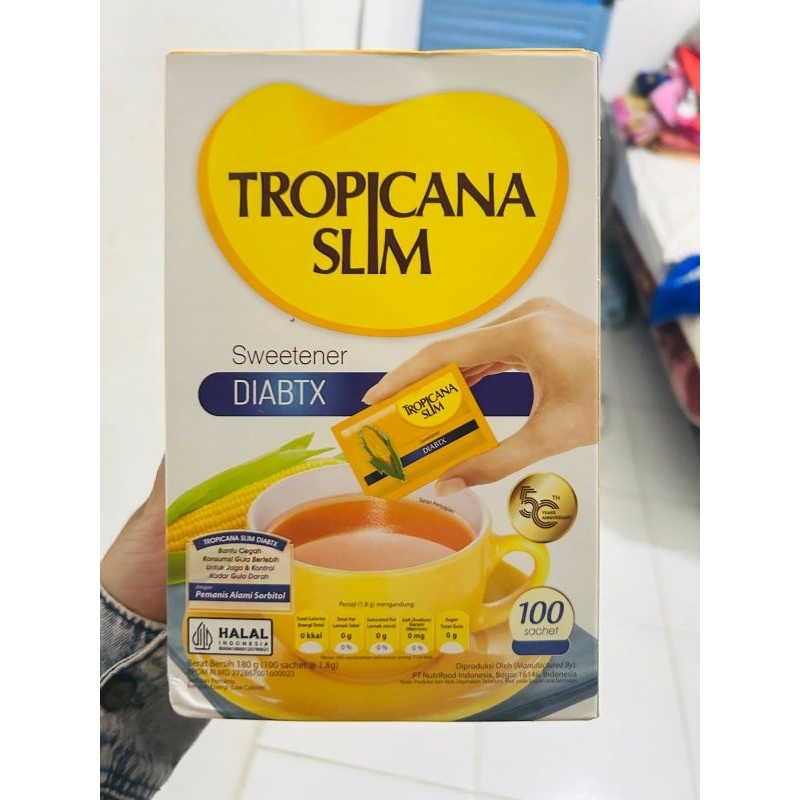 

Tropicana Slim Sweetener Diabtx 100 Sachet - Pemanis untuk Diabetesi