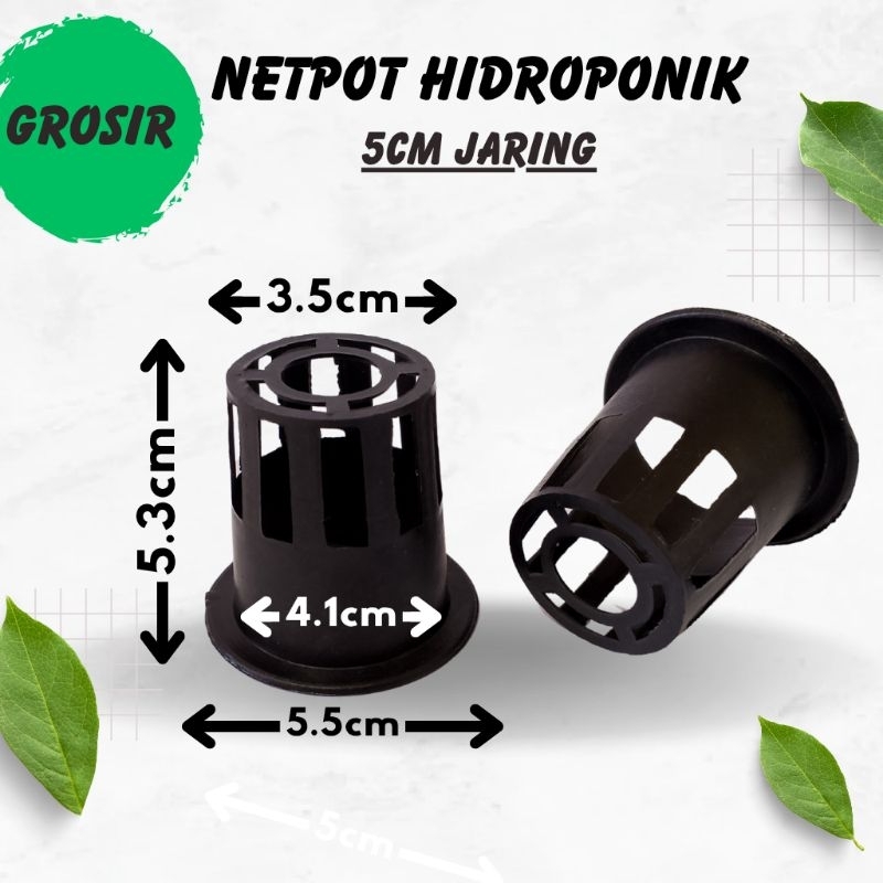 Netpot hidroponik jaring 5cm hitam - Netpot murah - Netpot terlaris - Netpot bagus
