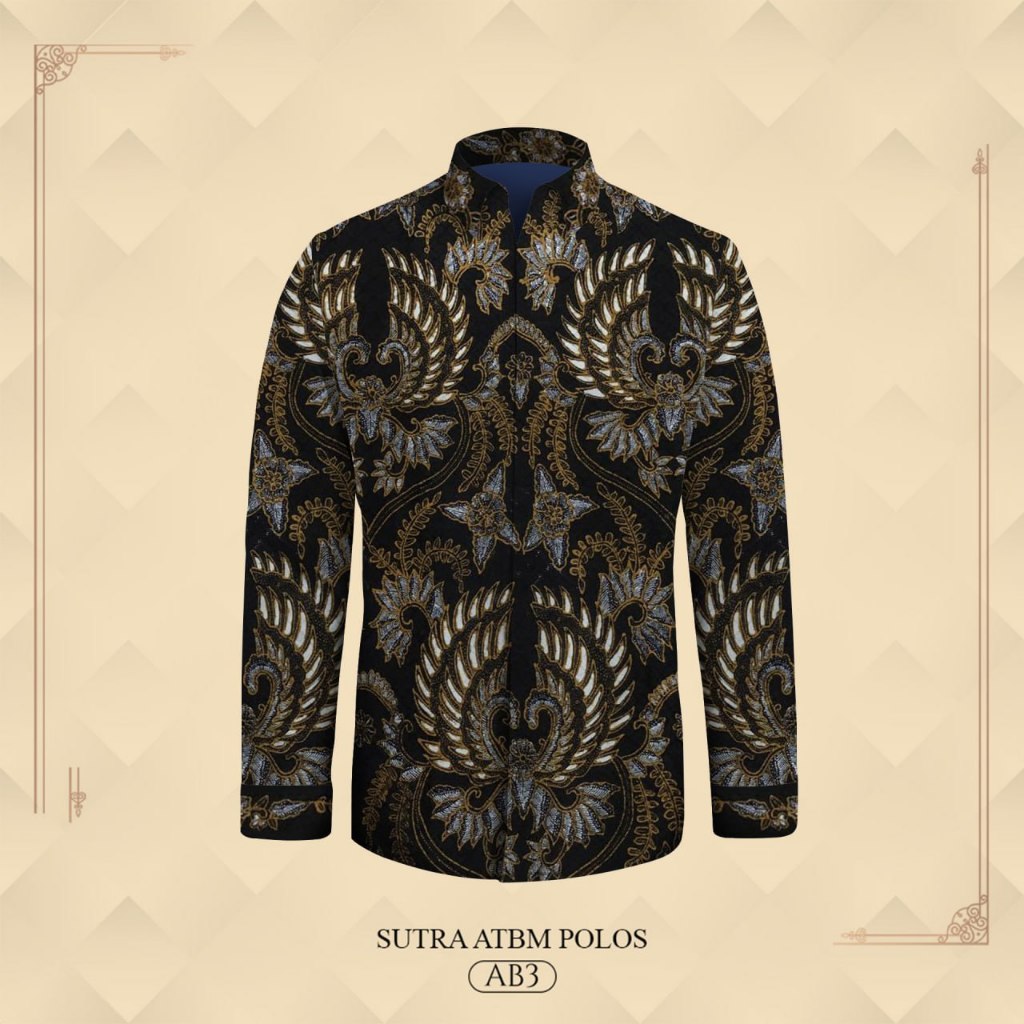Kemeja pria batik tulis sutra asli pekalongan pola lengan panjang baju batik pria exclusive modern
