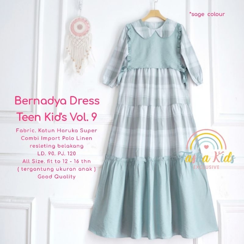 BERNADYA DRESS TEEN KIDS VOL  9 ORI FASHA // BERNADYA DRESS GAMIS ANAK TERMURAH