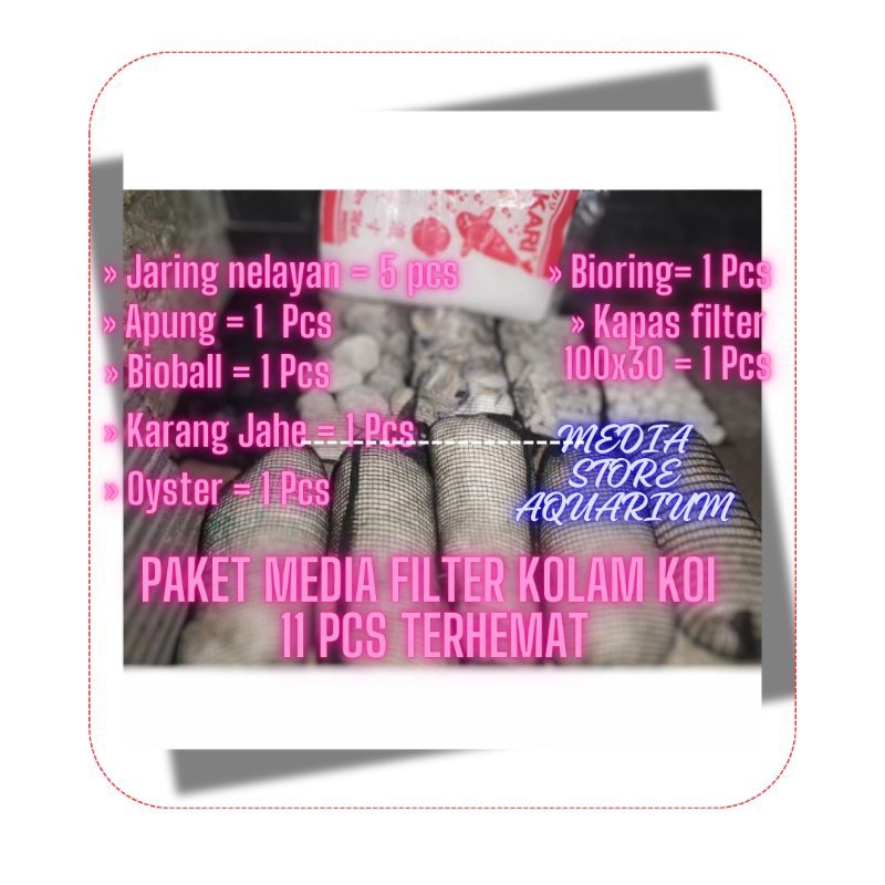 paket media filter Kolam Koi Paket Hemat Siap Pakai Media Filterisasi Kolam Ikan Hias