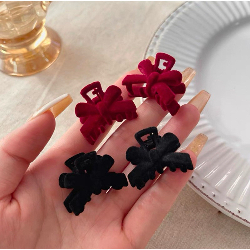 Small Ribbon Hair Clips / jepit rambut / korean hair ribbon / Bow Hairclips