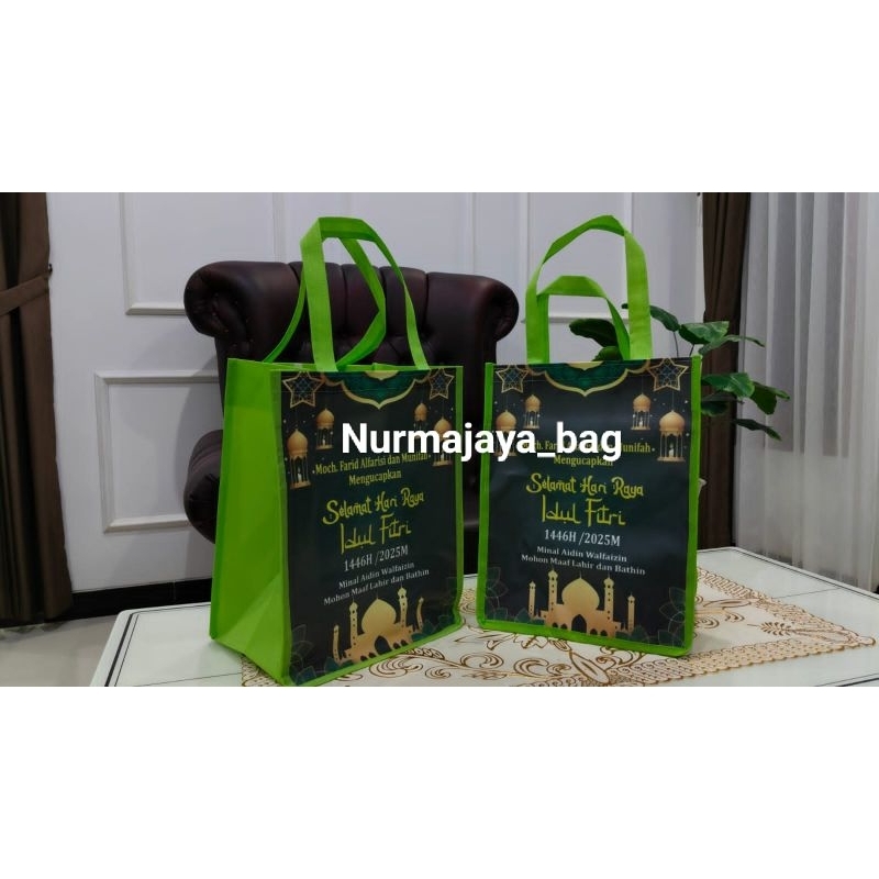 Tas Lebaran,Tas hampers Lebaran,Tas lebaran gratis custom nama, tas lebaran uk 25x30x15