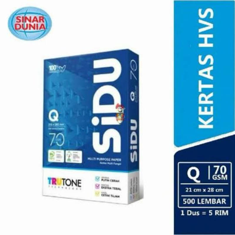 

Sinar Dunia Kertas Quarto 70 Gram