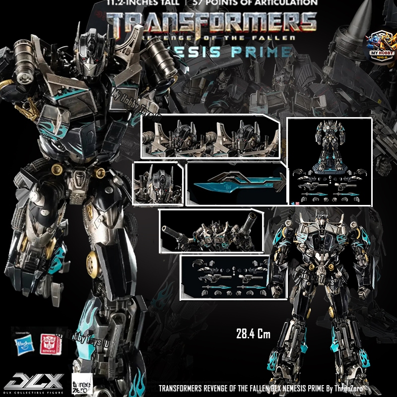 100% Original Threezero Transformers ROTF Optimus Nemesis Prime Black Version DLX Edition By Hasbro