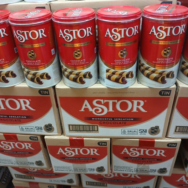 

ASTOR Chocolate 330gr 1Dus (isi 6 kaleng)