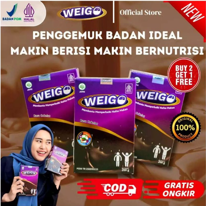 

Weigo - Susu Penambah Berat Badan 200gr Paket Nutrisi