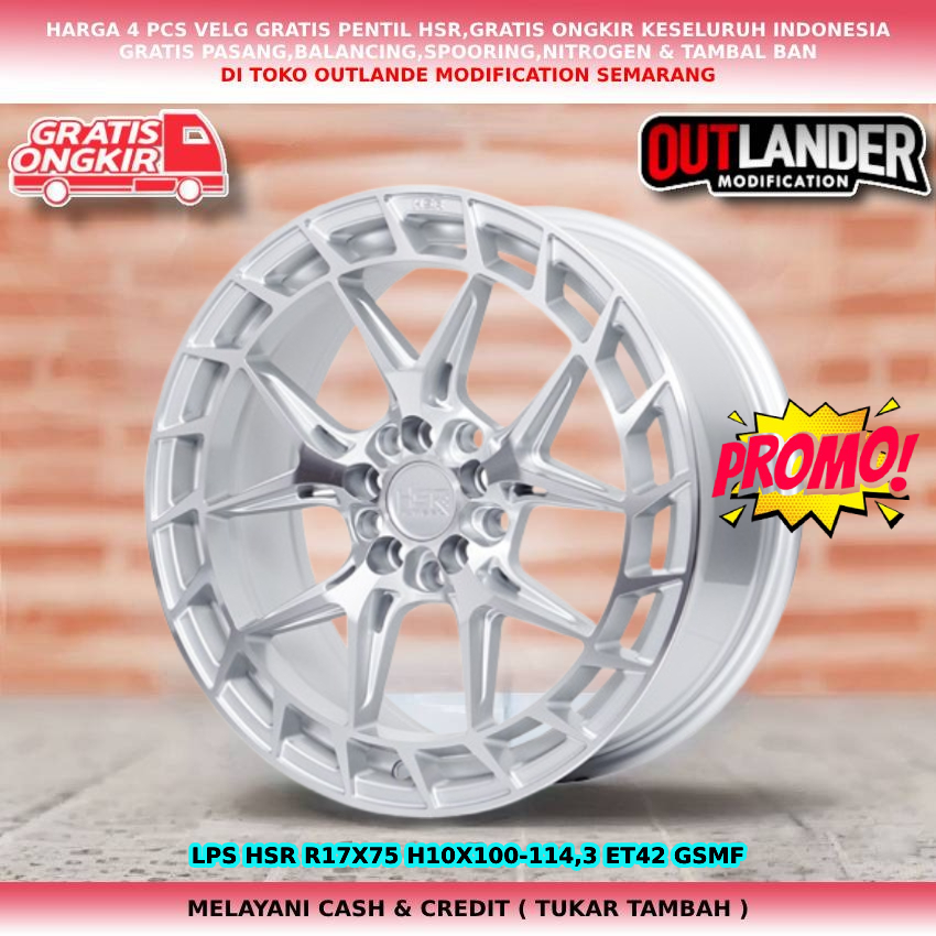Velg Mobil Ring 17 Xpander Rush Xpander Terios Alphard HSR LPS R17 Silver / Velg Mobil Lexus R17