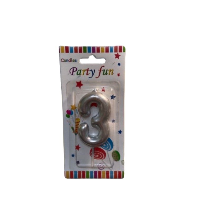 LILIN CHROME SILVER ANGKA 3